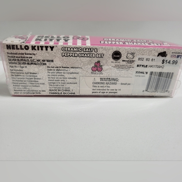 Hello Kitty Pink and White Salt & Pepper Shaker Set - Picture 4 of 4